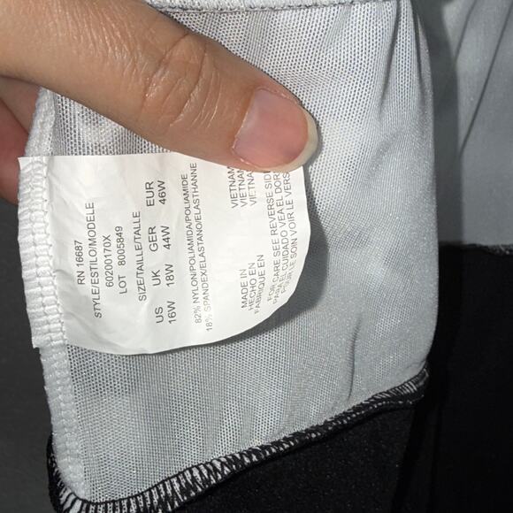 Swim Solutions Women's Printed Tiered Fauxkin Rainbow Rain 16W $102 - Picture 8 of 9